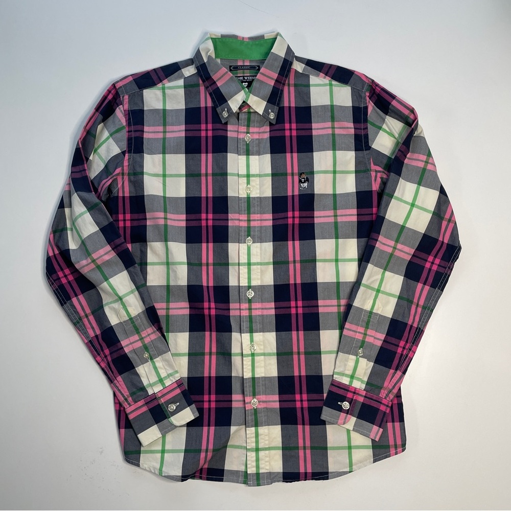 TEENIE WEENIE All That Bear Button Down Long‎ Sleeve Plaid Shirt Womens Medium